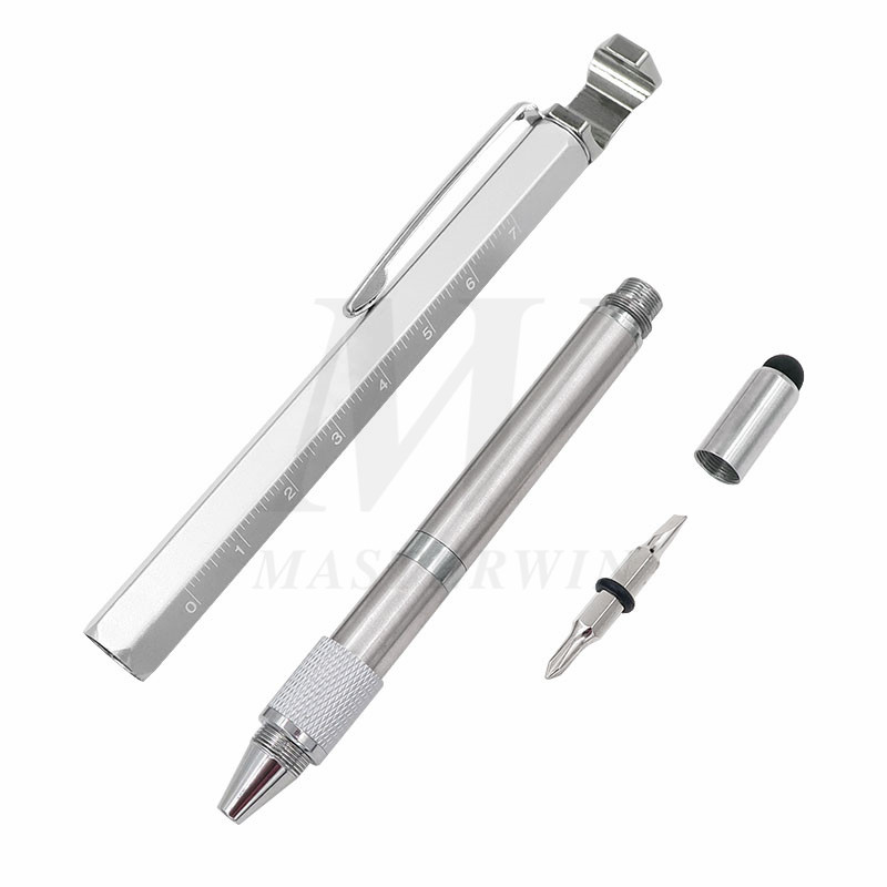 Bút công cụ đa năng 6 trong 1 với bút stylus / Thước / Giá đỡ điện thoại di động / Dụng cụ mở / Tuốc nơ vít